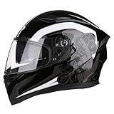Casco Moto Integrale Caschi Moto Doppia Visiera Racing Casco Moto Casco Casco Moto Modulare Moto Capacete con Bluetooth DOT & GB
