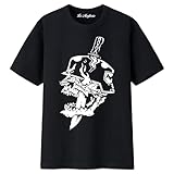 MAGLIERIA CONFORTI Maglia t-Shirt Machete Crew collettivo Maglietta salmo Unisex Adulti e Ragazzi (IT, Testo, XS, Regular, Regular, Nero)
