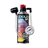 COOL5 HOBBY Refrigerante sostitutivo r134a per climatizzatori auto – 1 bomboletta 5in1, 235 g con tubo flessibile integrato con manometro