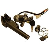 one by camamoto kit serrature completo blocchetto chiavi avviamento (cod 77208233 e sotto sella compatibile con aprilia Rally/sr Stealth 50 / sr www 50cc | rif. orig. 8201845)