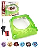 X Stadium Arena Set - 6 trottole, 2 lanciatori e 1 Xtreme Arena con X-Celeration Rail, arena da combattimento per bambini dai 6 anni in su, giocattolo da combattimento per ragazzi, bianco