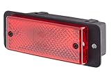 HELLA 2NE 006 609-197 Retronebbia, Alogeno, 12V, Montaggio, esterno, colore diffusore luce rosso, Spina Spina piatta, Dx/Sx