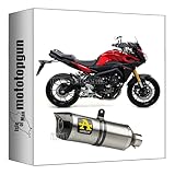 scarico completo omologato open arrow thunder in alluminio con fondello in carby compatibile con yamaha mt09 mt-09 tracer 2015 2016 2017 2018 2019 2020 mototopgun 71812ak