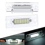 URAQT 2 pezzi Lampada per targa con 12 V, 18 LED, 3528-SMD Canbus, 6500 K, luce bianca per targa auto, per V/olksw/agen auto accessori esterni
