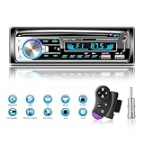 Autoradio Bluetooth vivavoce, Lifelf Radio stereo 4 x 65W 1 ricevitore radio per auto DIN con lettore MP3 Telecomando WMA FM, due porte USB, supporto iOS, Android (Non ha RDS/CD)