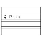 Leuchtturm 341464 Cartoncini per francobolli con Foglio di Copertura - 3 Strisce in PVC Trasparente - 148 x 105 mm - Confezione da 100 pz.