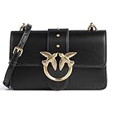 Pinko,MINI LOVE BAG ONE SIMPLY,Z99Q Nero-Antique Gold,Donna Borsa,Taglia Unica