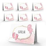 Segnaposto Battesimo Bimba Elegante - 40 Segna Posto Battesimo Bambina - Segnatavola Decorazioni Cerimonia