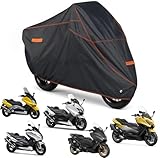 Rebeca Shop Telo Coprimoto Felpato e Impermeabile In Tessuto PVC Compatibile per T-Max 500 530 560 XL Scooter Moto Motociclo Motorino.