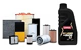 KIT TAGLIANDO con 4 FILTRI DI MARCA MISTA PER MOTORI 1.4 E 1.6 HDI + 4 LITRI OLIO MOTORE TOTAL INEO 5W30