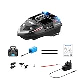 Engineerkiter GPS RC Bait Boat Carp Fishing V802PRO 4 scomparti barca da pesca esca con ritorno a una chiave, telecomando 500 m con carico 3 kg, nero