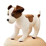 Asudaro Peluche per cani, in piedi, 30-35 cm, giocattolo di peluche per cani come vero Jack Russell Terrier Cucciolo Chihuahua Bulldog peluche per bambini