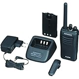 Kenwood TK-3501 Ricetrasmettitore portatile UHF PMR446 analogico, 16 canali, portata fino a 6 km, utilizzo libero senza licenza, Nero