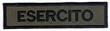 Patch ESERCITO cm 12 x 3 su verde militare toppa ricamata ricamo -106d