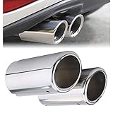 Qiilu Auto Terminali di Scarico Tubi sistemi, Coppia di terminali di Scarico per terminali di Scarico Auto per per 325i 328i