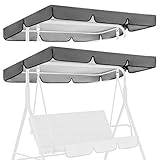Tettuccio per Dondolo Universale, Tetto Di Ricambio Da Giardino 210 x 145 cm, Impermeabile Parasole (Grigio)