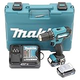 Trapano a batteria Makita DF333DSAE 12 V max./2,0 Ah, 2 batterie+caricabatterie in custodia da trasporto, nero, blu