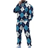 Set sportivo uomo inverno Fato de Treino Homem manica lunga Set sportivo palestra abbigliamento sportivo tuta sportiva completa felpa con cappuccio + pantaloni Tracksuit basket Originals, blu cielo, M
