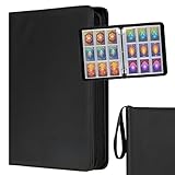 DISTOCK Raccoglitore Carte Pokemon 9 Tasche con Cerniera - 50 Fogli per 900 Carte – Album Pokemon Grande in Pelle Impermeabile