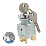 Interruttore di Accensione, 12V Interruttore Avviamento Motore, Blocchetto Accensione a Chiave Universal con 2 Chiavi Adatto per Motocicli, Trattori, Automobili e Barche