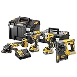 DEWALT Kit senza spazzole 18V XR, 3X 5Ah (4 pz.), DCK422P3T-QW