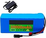 Batteria per Bicicletta elettrica 36V 30Ah Batteria al Litio per Bici elettrica 10S3P con Caricabatterie Batteria al Litio Batteria per Scooter 36V per Motori da 250 W a 1000 W 36V 30Ah,XT60