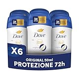 Dove Deodorante Stick Original, Deodorante Antitraspirante in Stick, Protezione Fino a 72 Ore, con Pro-Ceramide Technology e Ingredienti Idratanti, Deodorante Uomo e Donna, 6 Pezzi da 50ml