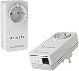 NETGEAR XAVB5401 Confezione di 2 Powerline AV+ 500 Mbit con Presa Elettrica, Bianco