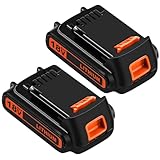 Dosctt 2pcs BL1518-XJ 18V 3.0Ah Batteria di ricambio per Black Decker 18V Batteria BL2018-XJ BL1518-XJ LBXR20 LB20 LBX20 LBXR20-OPE LBXR20B-2 LB2X4020 LST220