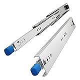 VADANIA Guide per Cassetti per Carichi Pesanti da 900 mm con Serratura #VD2053, Capacità di Carico Massima 120 kg, Binari Cassetti ad Estrazione Totale a 3 Pieghe, Montaggio Laterale, 1 Paio