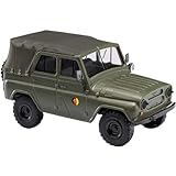 Busch 52112 UAZ 469 NVA con visione notturna SW, 1:87, modello di veicolo militare, 1972