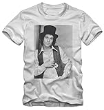Bisura T-Shirt Rino Gaetano (M Uomo, Bianco)