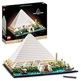 LEGO Architecture La Grande Piramide di Giza, Decorazione per la Casa, Idea Regalo per Adulti, Uomini, Donne, Mamma, Papà, Hobby Creativi con le Costruzioni, Collezione Monumenti Famosi 21058