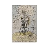 Adam and Eve Salvador Dali Surrealist Imagination - Poster decorativo da parete, decorazione per la casa, 30 x 45 cm
