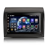 Erisin 8-Core 4GB + 64GB Android 14 Autoradio Bluetooth GPS Navigatore per FIAT DUCATO CITROEN JUMPER PEUGEOT BOXER Supporta DAB+ CarPlay Wireless Android Auto USB FM Wifi DSP OBD2 RDS USB Canbus