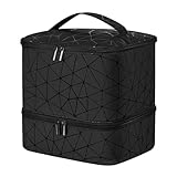 Borsa Porta Smalti Per Unghie, Borsa Organizer Per Smalti, Porta Smalti Organizer, Borsa Per Unghie A Doppio Strato, Conservazione Dello Smalto Adatto Per 30 Flaconi E Una Lampada, 24.5 × 21× 26 CM