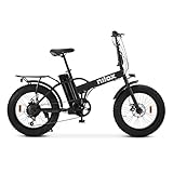 Nilox, Ebike X5 Pro, Bici Elettrica, Fino a 60 km di Autonomia, Fino a 25 Km/h, Motore da 36 V/250 W e Batteria Removibile 36 V-10 Ah, Gomme FAT 20" x 4", Cambio a 6 Velocità
