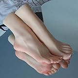 AFYH Piedi Falsi Modello Piede per Feticismi, Bellissimi Piedi con Una consistenza Chiara, Piedi Femminili Sexy 36A Altamente Simulati Realizzati in Silicone virtuale TPE