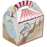 DOT Horeca Solutions 50 PEZZI Scatola Happy Meal Box tema CIRCO per feste menù bambini party compleanni picnic porta cibo vari colori e fantasie