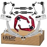 KIT 10PZ BRACCI BRACCETTI OSCILLANTI RINFORZATI SOSPENSIONE ANTERIORE CON BIELLETTE TESTINE E TIRANTI STERZO COMPATIBILE CON ALFA ROMEO 159 E 159 SPORTWAGON, BRERA, SPIDER