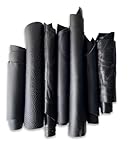 IPEA 1 Kg di Ritagli di Vera Pelle in Dimensioni Casuali Colore Nero – Scampoli con Forme Varie – Made in Italy – Resti di Cuoio da Produzione Artigianale – Pezzi Ritagliati Neri