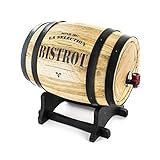Bistrot KV7166 Distributore di Vino, botte legno, 27 x 21 x 26 cm, 5 L, Modelli / Colori assortiti, 1 Pezzo