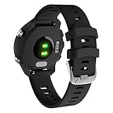 Cinturino per Garmin Forerunner 245/645 Music, larghezza 20 mm, per Garmin Vivoactive 3 Music/Venu/Venu sq, 20 millimeters, Silicone, Nessuna pietra preziosa