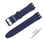 Cinturino per orologio da polso in silicone impermeabile,cinturino orologio (19mm, blu navy)