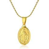Religiosa Vergine Maria Ciondolo Collane per Le Donne Colore Oro Madonna Girocollo Gioielli Cristiani Collier Femme Moda in pratico