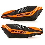 Circuit Equipment - Paramani Dakar Universal - Guscio in carbonio, bracci rinforzati in nylon, facile accesso alla leva - Protezione fuoristrada - Carbonio/Arancione