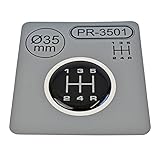 1 adesivo leva del cambio, diametro = 35 mm, 5 marce, adesivo in silicone, schema 1