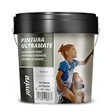JOVIRA PINTURAS- 6 Chilo - Pittura Ultramatte. Esterni/interni, lavabile, super coprente e opaco, bianco. (4 Litri, Bianco) A-21