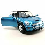 Easy Toys Modellino Auto Compatibile con Mini Cooper S - Modellino Auto Giocattolo in Scala con Porte Apribili - Modellismo Automobile (Azzurro)