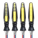 4 Pezzi Indicatori Direzione Moto, Frecce Moto LED Universali 12V Impermeabili in ABS con 12 LED Luce Ambra Super Luminosa, Indicatori di Direzione Anteriori e Posteriori Compatibili con Scooter